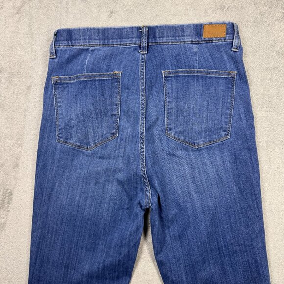 JUDY BLUE Womens Pull On Super Flare Jeans High Rise Medium Wash Y2K Wide Leg - Picture 4 of 8